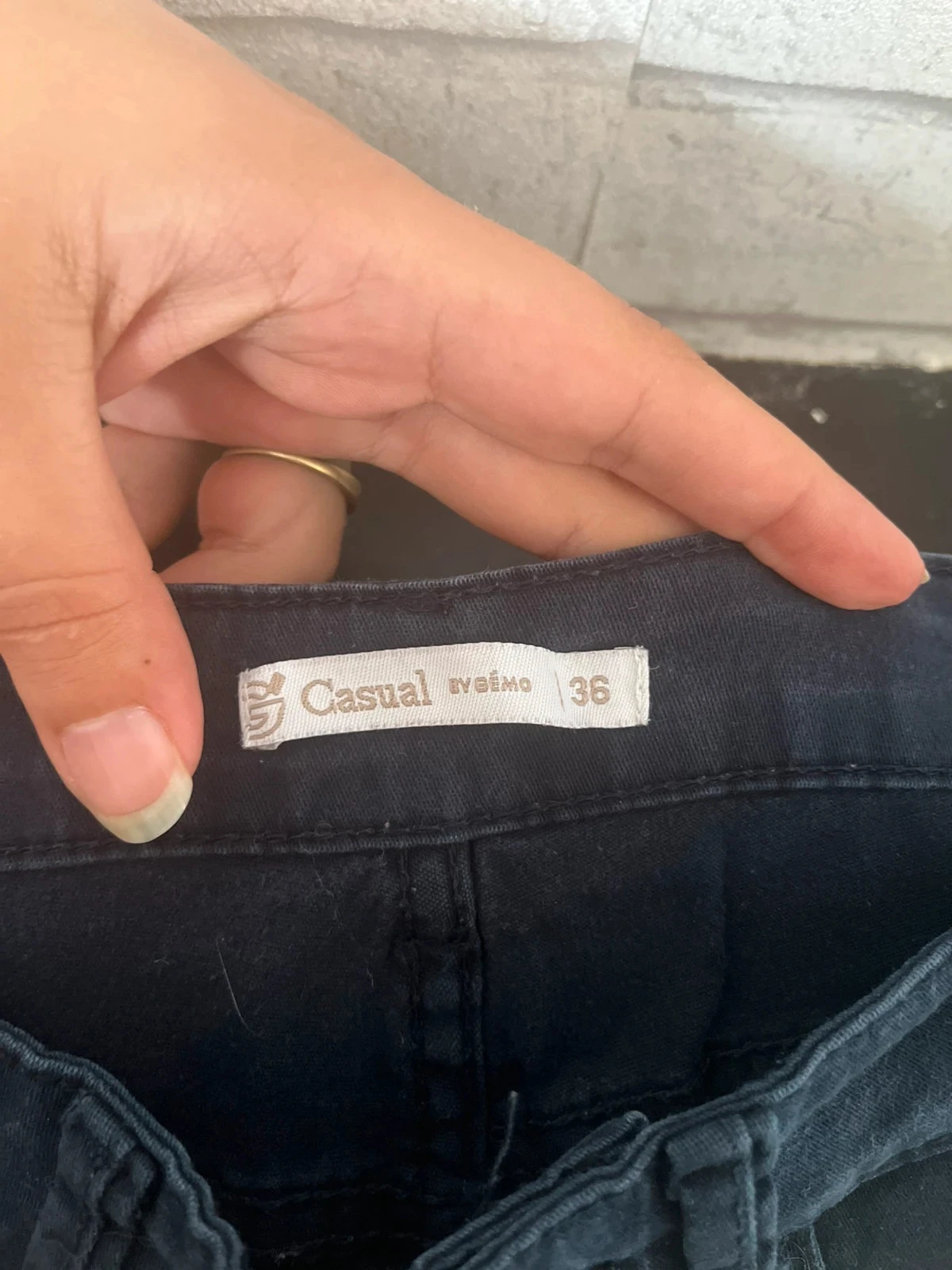 Calça / jeans feminino Marinho – Gémo – Tamanho 36 – photo 3